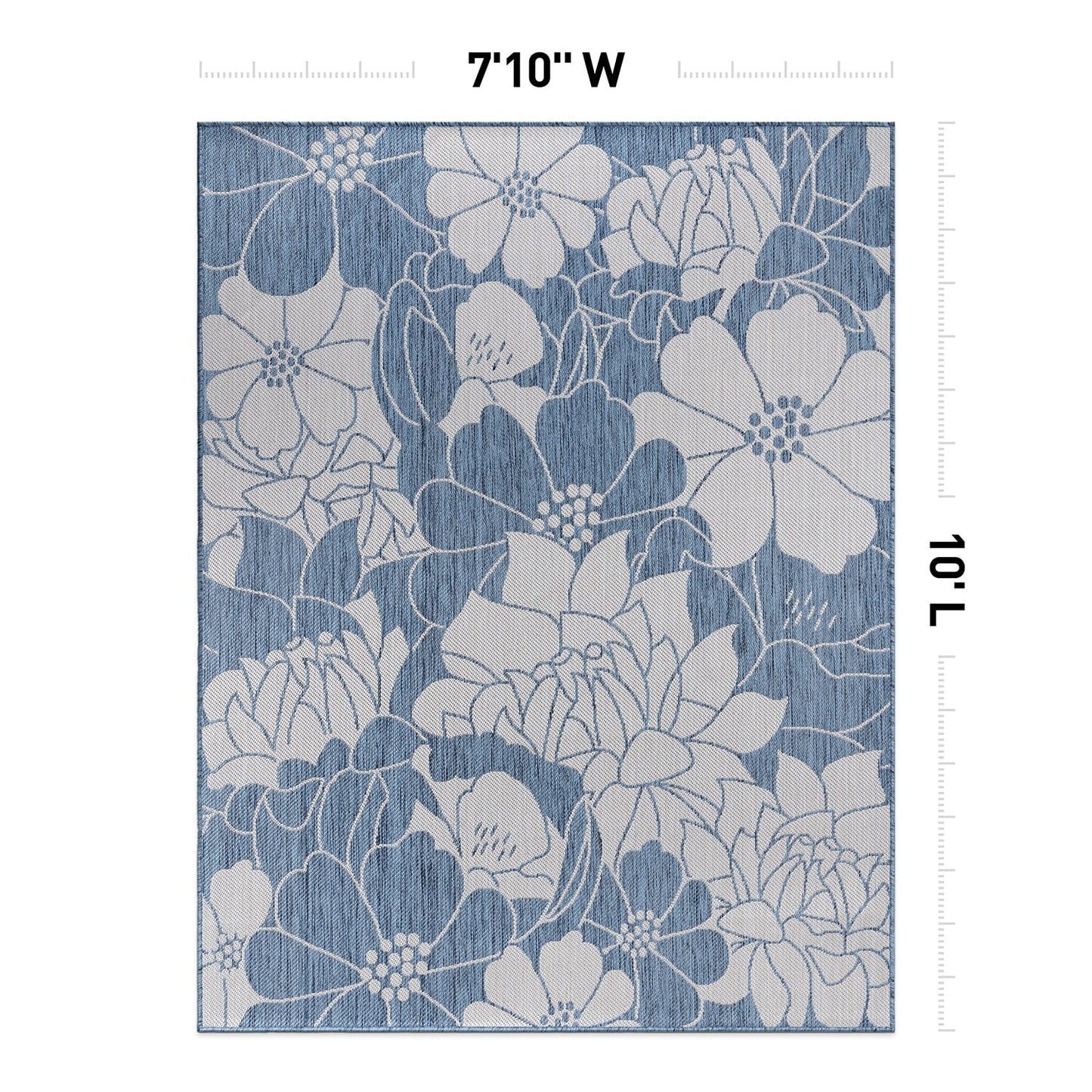 Tapis d'intérieur/extérieur moderne à motif floral texturé World Rug Gallery