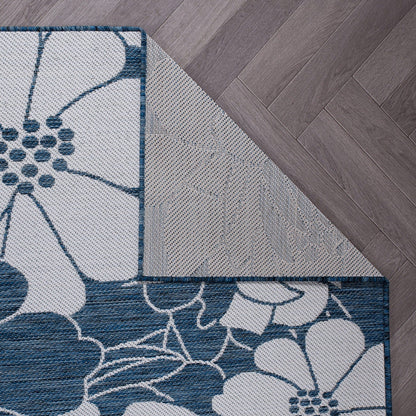 Tapis d'intérieur/extérieur moderne à motif floral texturé World Rug Gallery