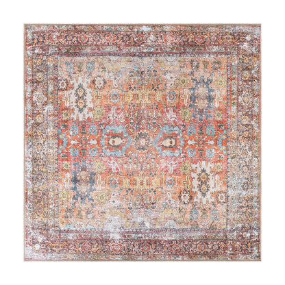 Tapis de transition World Rug Gallery, aspect vieilli, lavable en machine, antidérapant