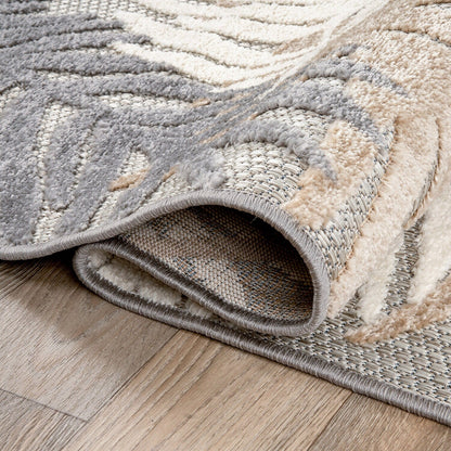 Tapis d'intérieur/extérieur moderne à motif floral tropical de World Rug Gallery