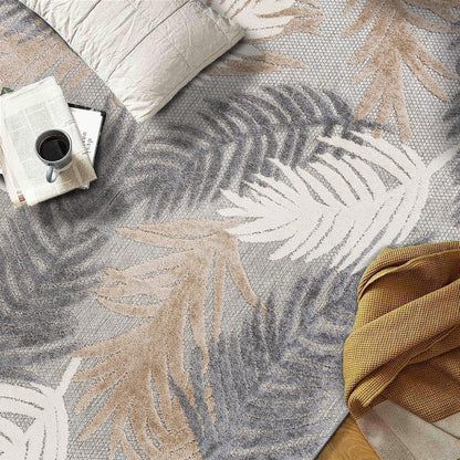 Tapis d'intérieur/extérieur moderne à motif floral tropical de World Rug Gallery