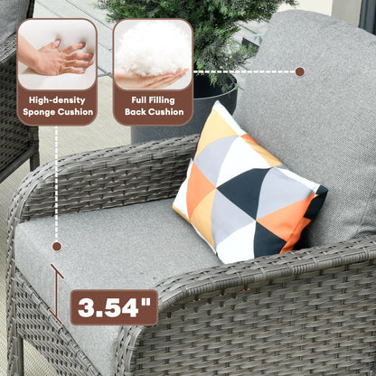 Ensemble de conversation de patio extérieur XIZZI 4 pièces avec table