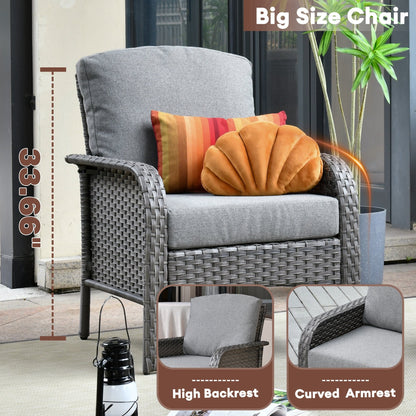 Ensemble de conversation de patio extérieur XIZZI 4 pièces avec table