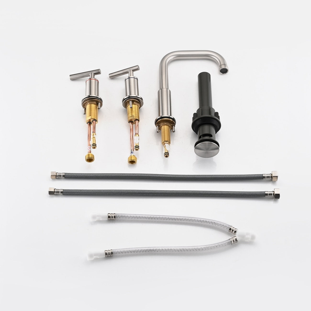 Robinet de lavabo de luxe YASIU 8 pouces à entraxe large avec bonde escamotable